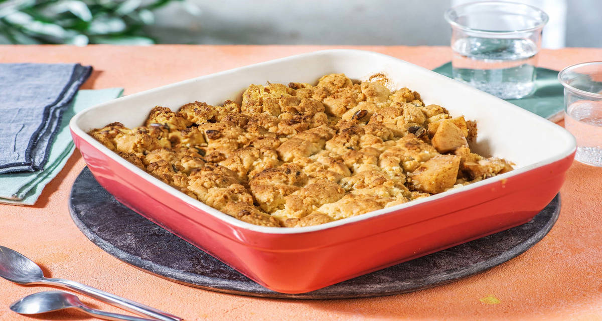 Crumble aux pommes à l'épeautre +/- 10 parts | À cuisiner à la maison avec des ingrédients frais