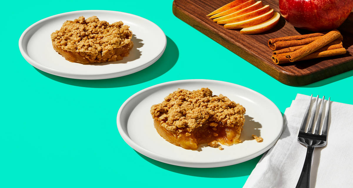 Cinnamon Apple Crumble An apple-solutely decadent dessert in no time.  | 2 Servings