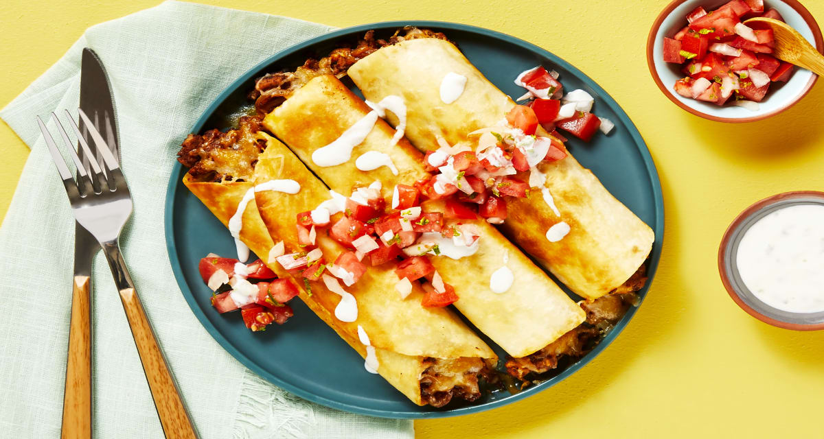 Beef Flautas Supreme with Pico de Gallo & Lime Crema-image