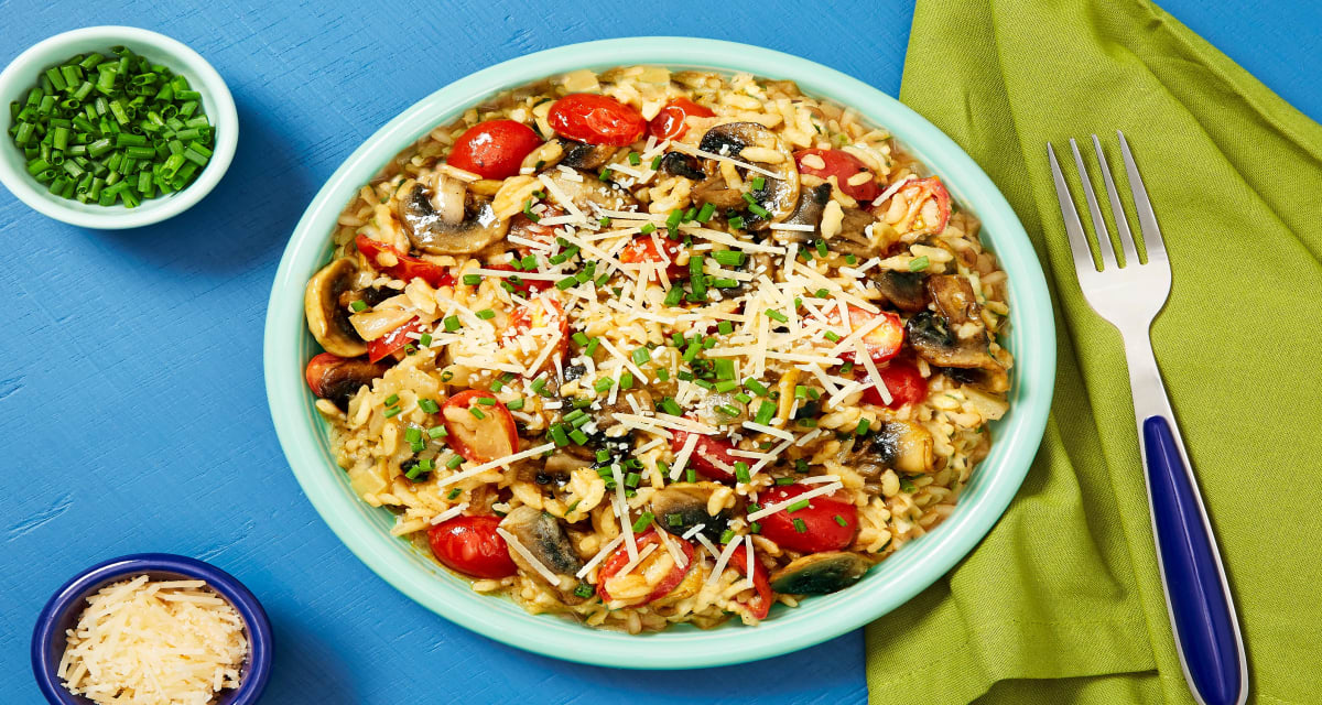 Mushroom & Chive Risotto swirled with Garlic Herb Butter-image