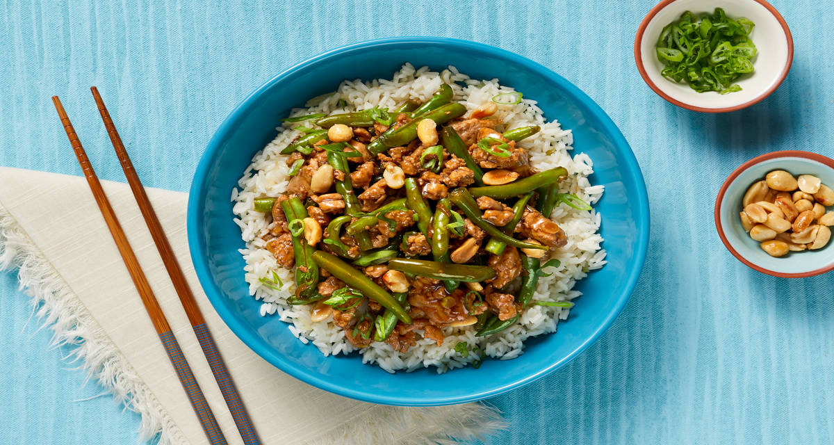 Szechuan Pork & Green Bean Stir-Fry Lightning Prep