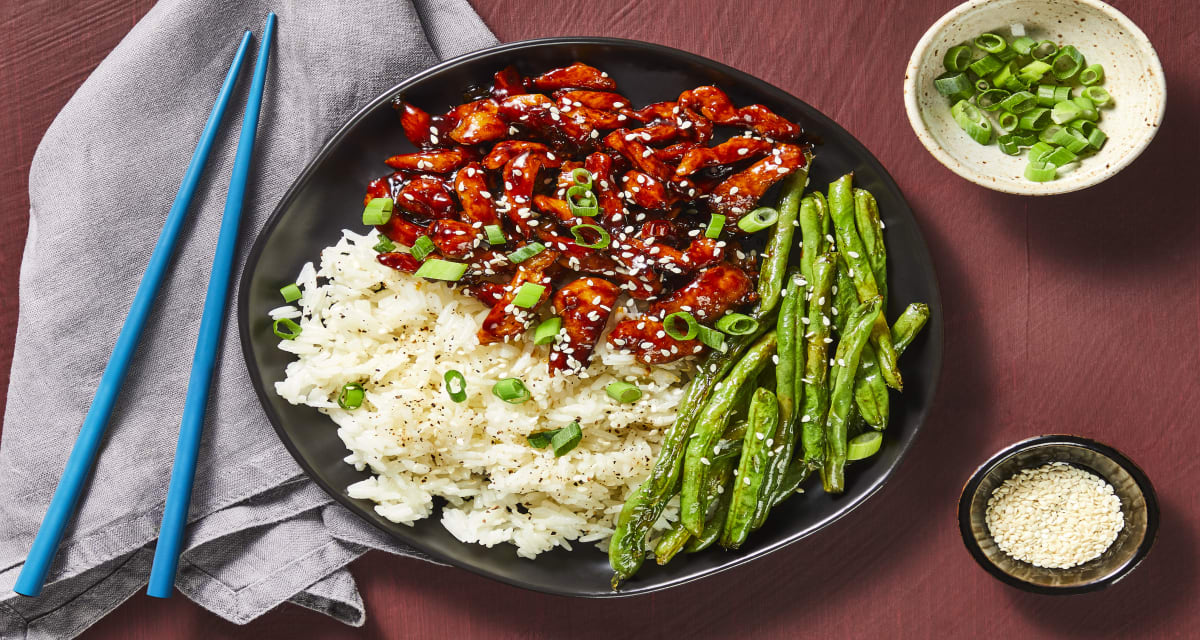 Hoisin Honey Chicken with Green Beans & Jasmine Rice-image