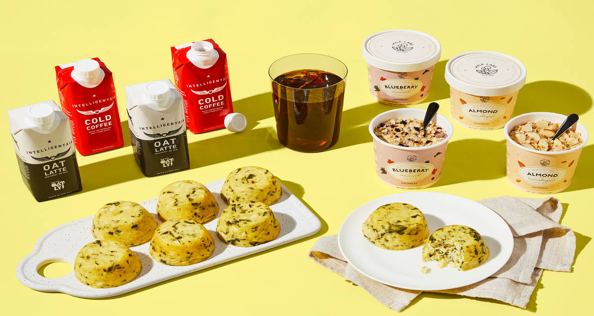 Breakfast for the Week Oat Lattes, Coffee, Egg Bites, Mylk Labs Blueberry & Almond Oatmeal | Buy more & save over 20%