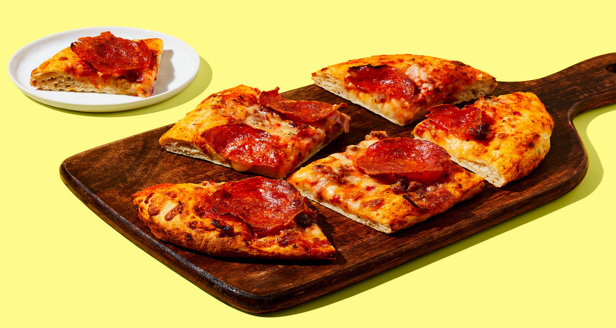 Pepperoni Focaccia Pizza with Prosciutto and Red Pepper. | 2 Servings