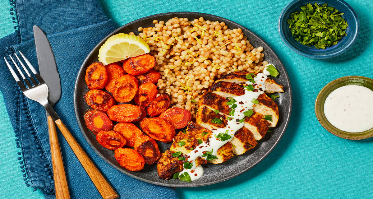 YogurtMarinated Chicken & Garlic Sauce Recipe HelloFresh