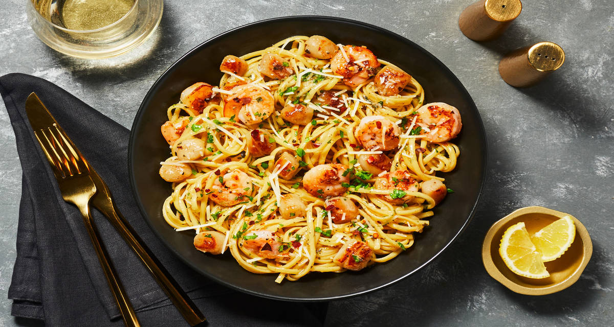 Shrimp & Scallop Scampi with Parsley & Parmesan