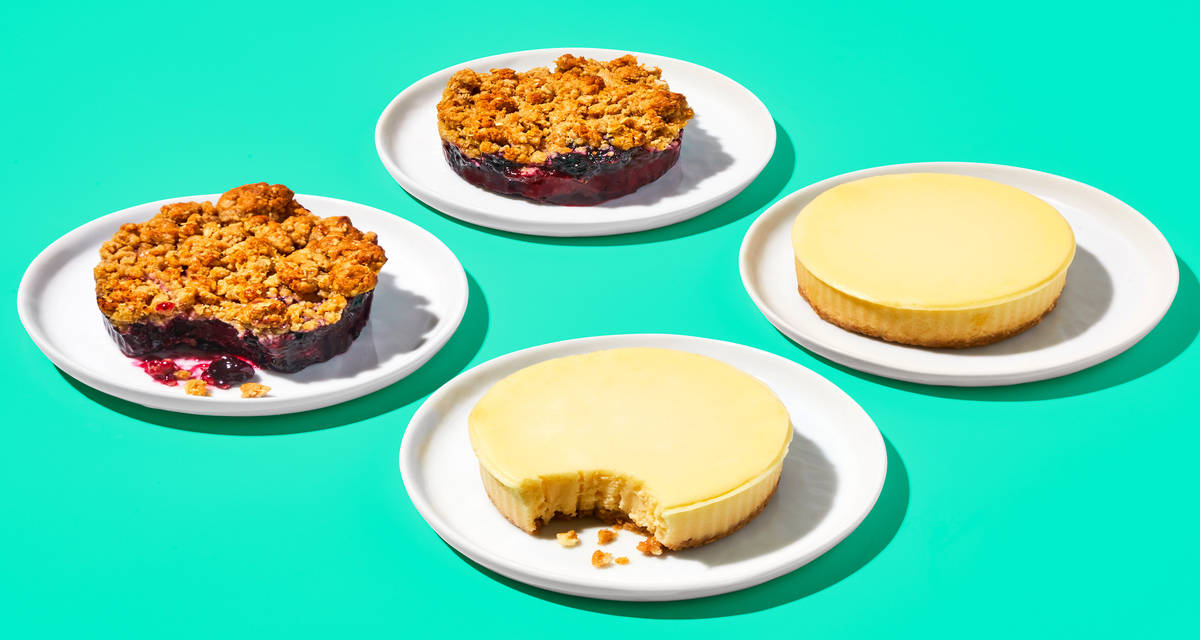 Vanilla Cheesecake + Double Berry Cobbler A match made in heaven.  | 4 Single-Serve Cakes