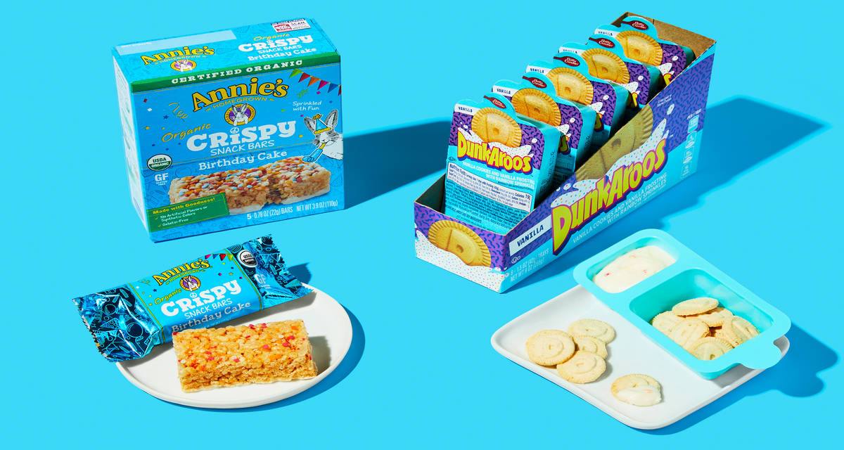 Lunchbox Snacks Annie’s Birthday Cake Crispy Bars & Vanilla Dunkaroos Cups | 11 Servings