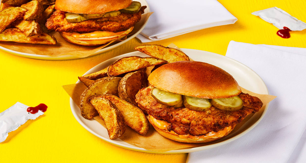 Crispy Cajun Chicken Sandwiches with Potato Wedges & Secret Sauce
