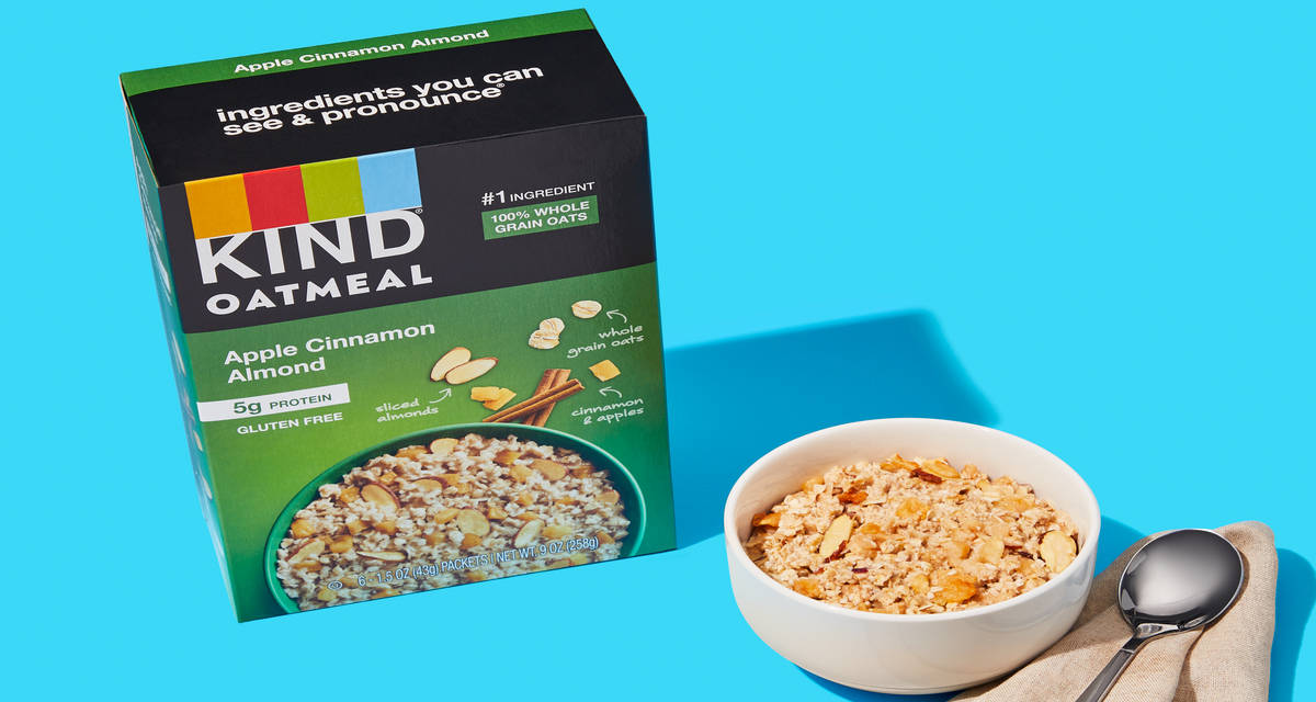 KIND Apple Cinnamon Almond Oatmeal The G-Oat breakfast. |  6 Servings
