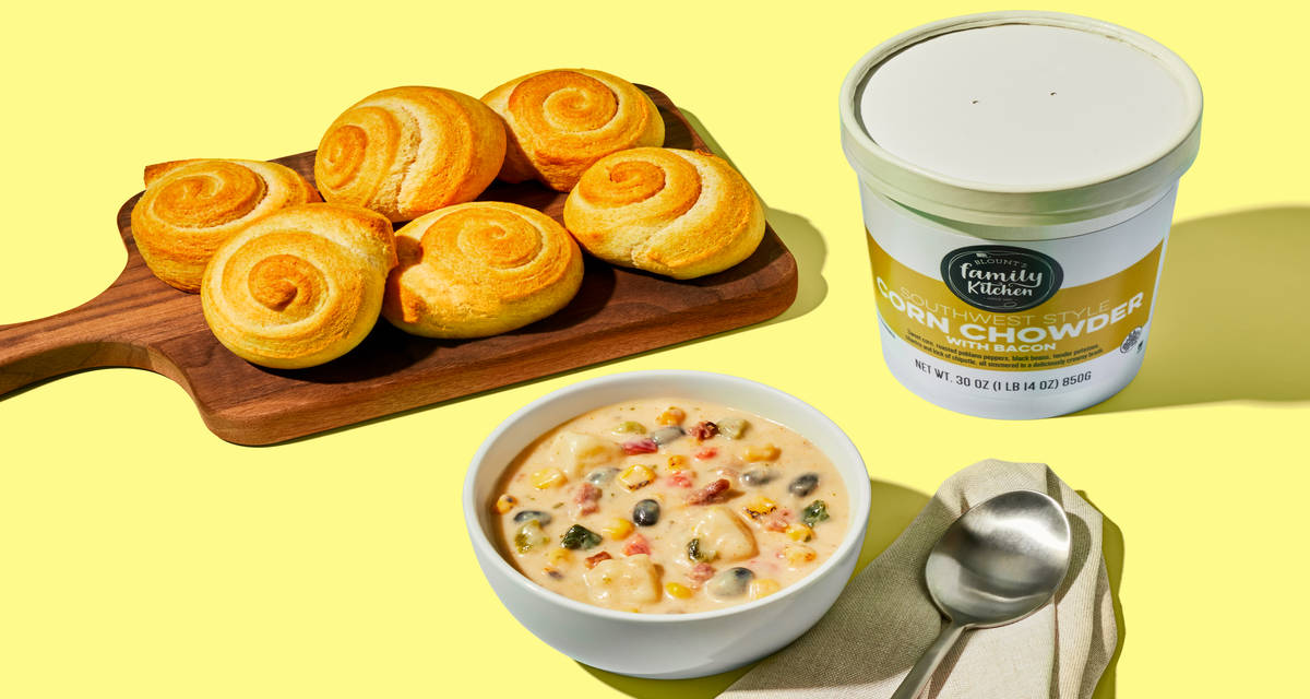 Southwest Corn Chowder & Cornbread Swirls One a-maize-ing meal. | 3-4 Servings
