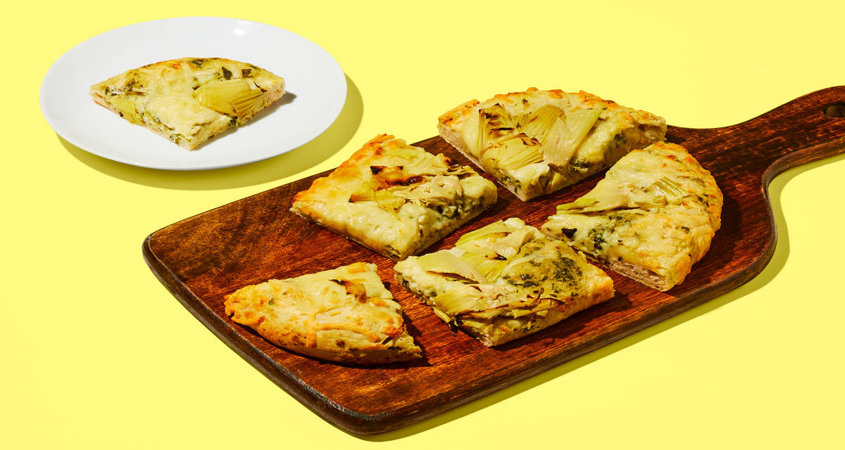 Spinach & Artichoke Focaccia Flatbread Add 1 to your cart, get 2 in your box!