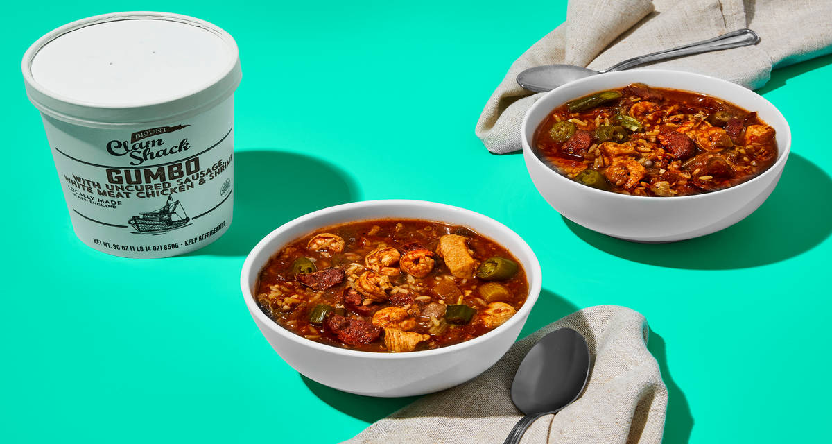 Chicken, Pork Sausage & Shrimp Gumbo Add 1 to your cart, get 2 in your box!