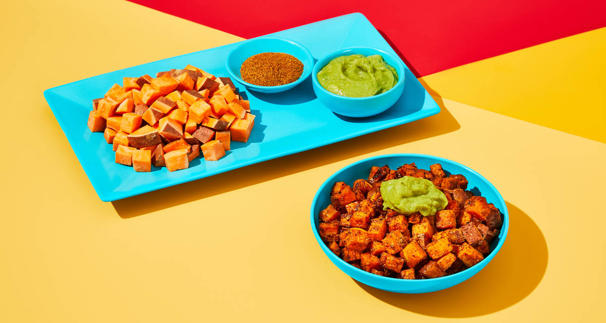 Southwest Sweet Potatoes with Guacamole Spice up your life. | 4 Servings