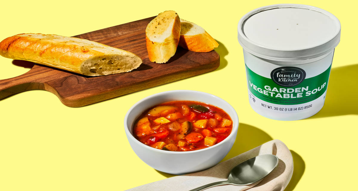 Garden Vegetable Soup & Garlic Bread A souper combo. | 3-4 Servings