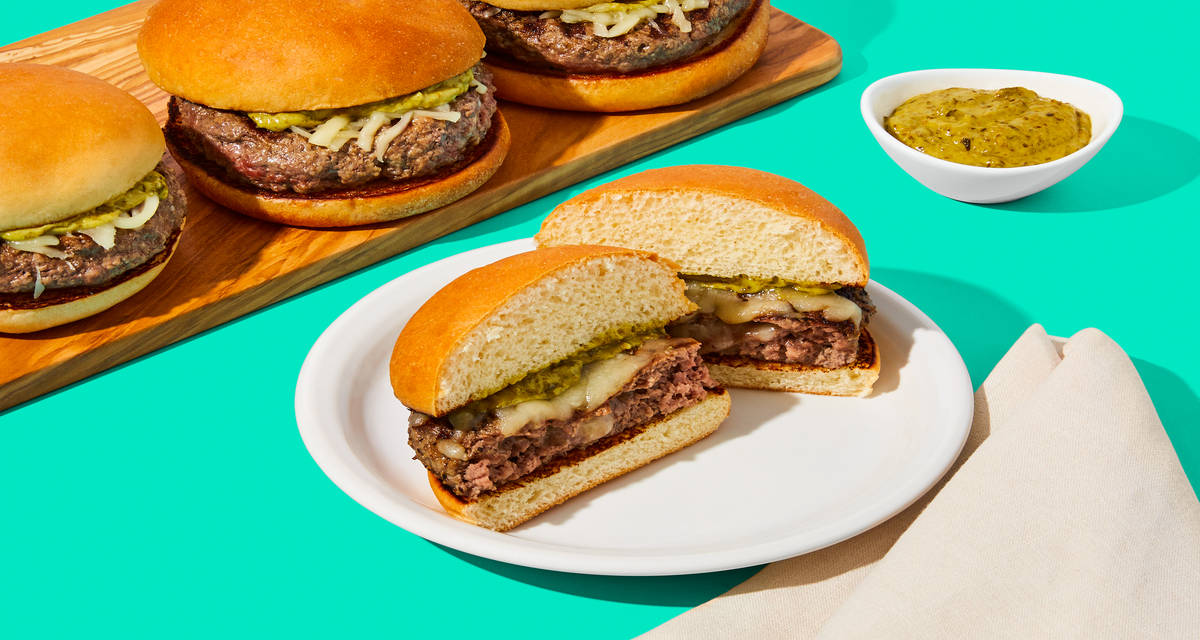Italian Cheese-Stuffed Burgers Just for the bun of it. | 4 Servings