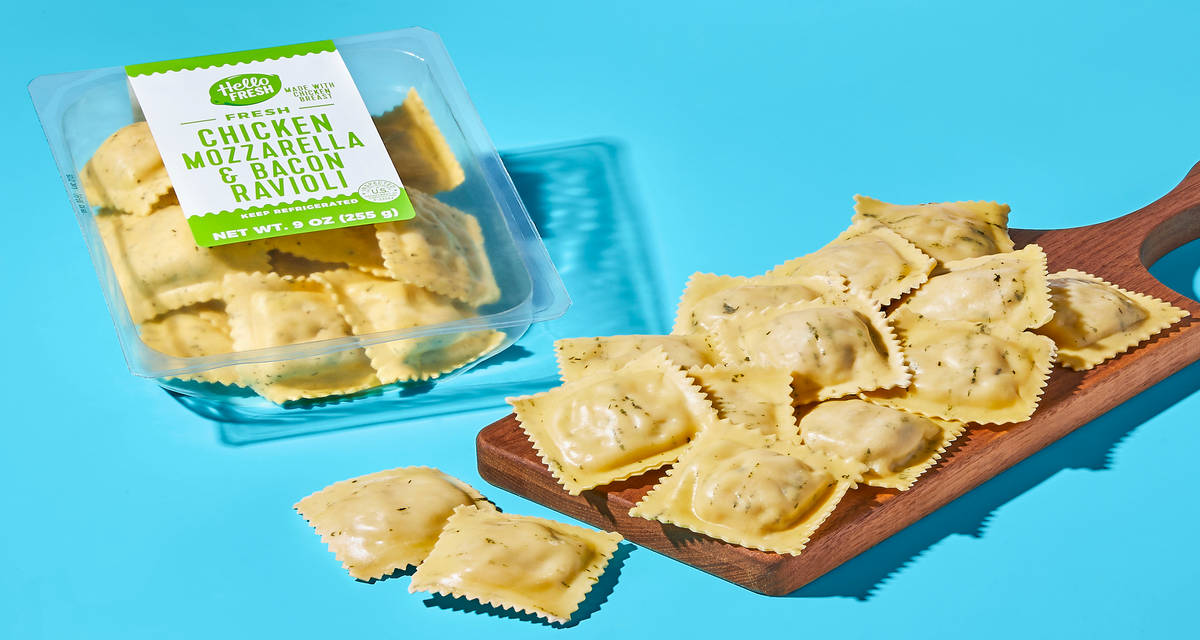 Chicken, Bacon & Mozzarella Ravioli Fresh pasta stuffed with all kinds of awesome. | 2 Servings