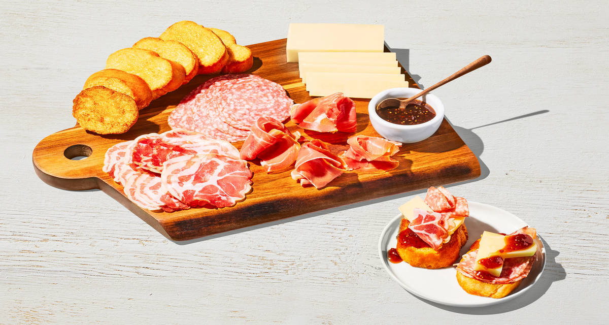Grand Cru & Charcuterie Board with Baguette & Fig Jam | 2-4 Servings