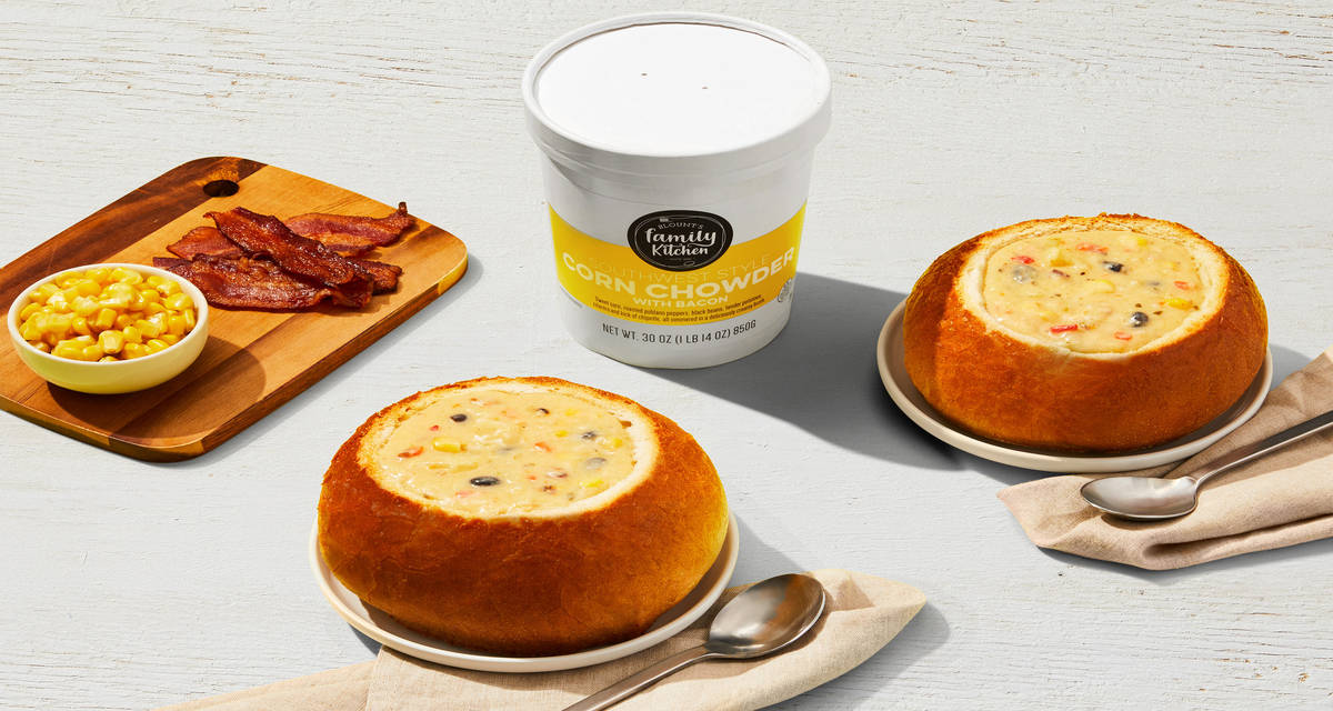 Southwest Corn Chowder in a Bread Bowl A-maize-ingly dough-licious. | 2-3 Servings