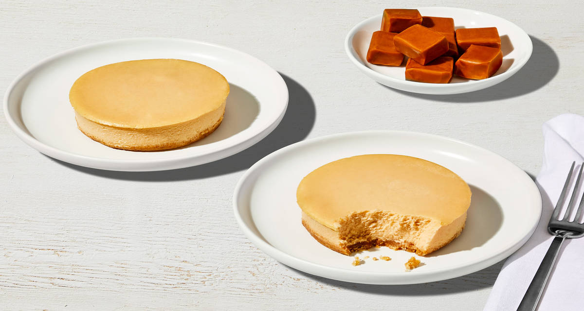 Salted Caramel Mascarpone Cheesecake 2 Single-Serve Cakes