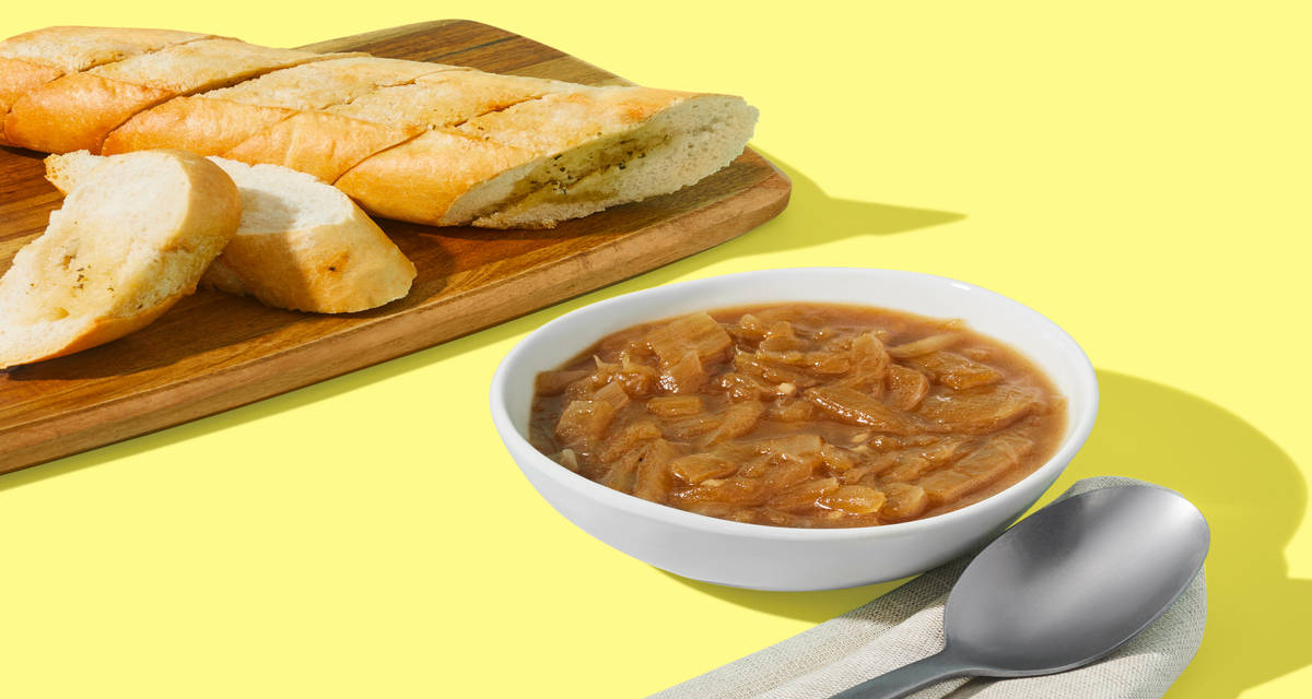 French Onion Soup & Garlic Bread Souper yummy and easy. | 2-3 Servings