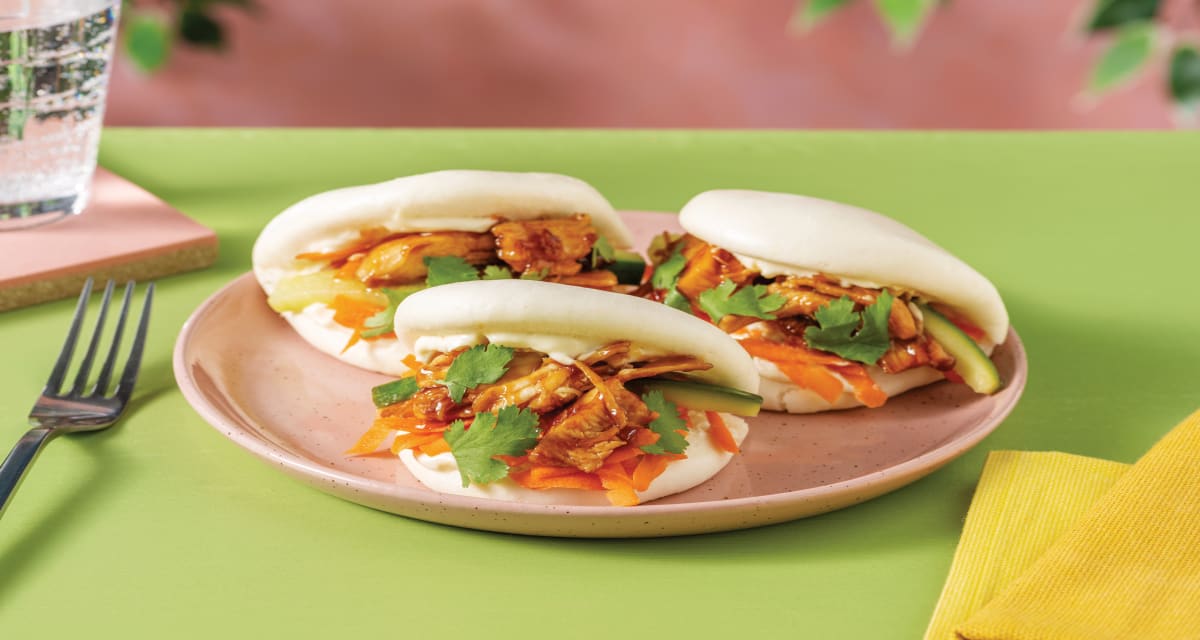 Oyster Chicken Bao Buns with Mayo Pickled Cucumber 6 Baos