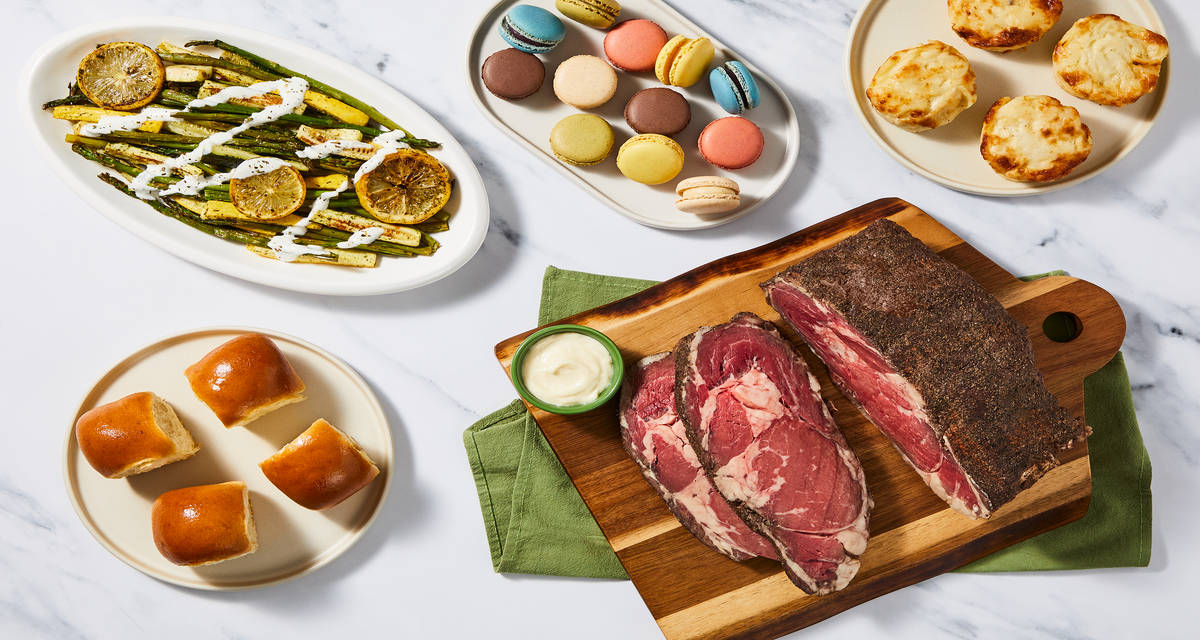 Fresh Spring Feast Prime dining with savory springtime sides. | 8-10 Servings