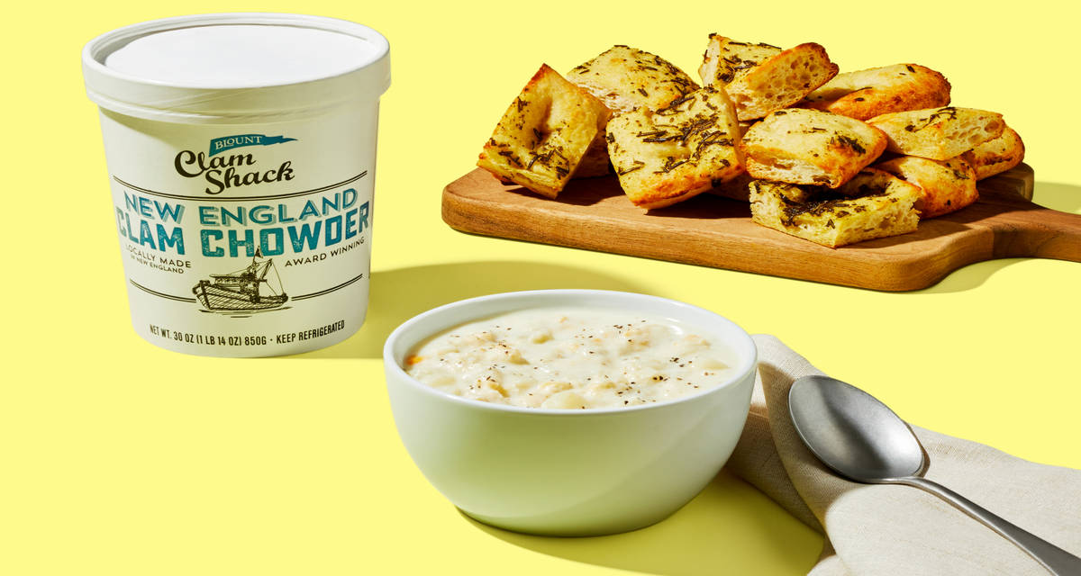 New England Clam Chowder + Focaccia 30 oz of sea-sational chowder. I 2-3 Servings
