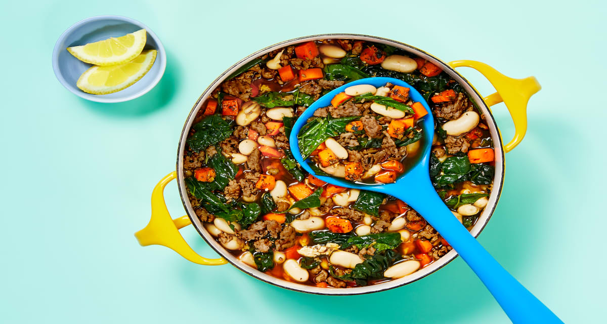 One-Pot Chicken Cannellini Kale Soup with Carrot & Lemon-image