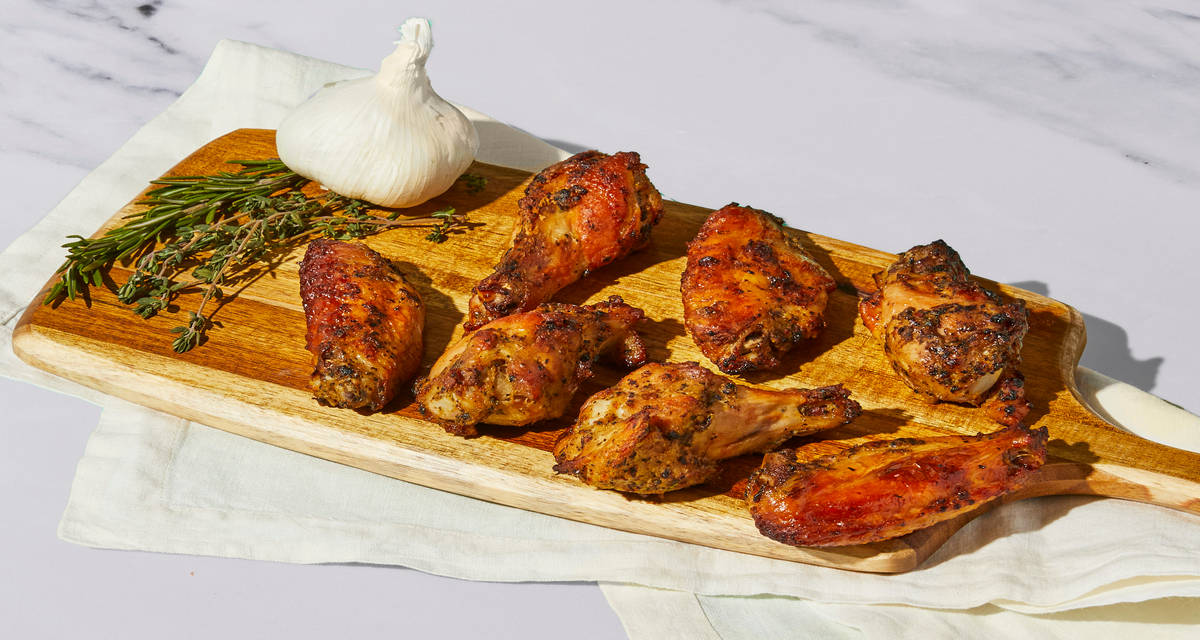 Garlic Parmesan Herb Chicken Wings Just wing it. | 3-4 Servings