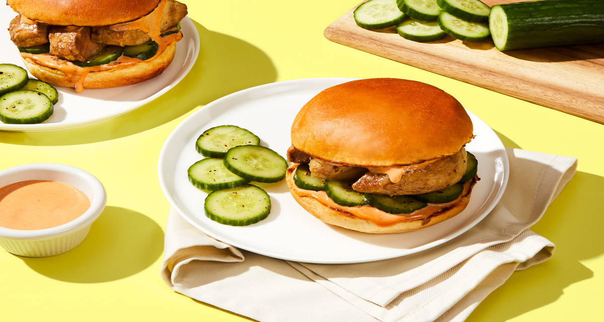 Ponzu-Glazed Chicken Sandos with Cucumber & Spicy Mayo | 2 Servings