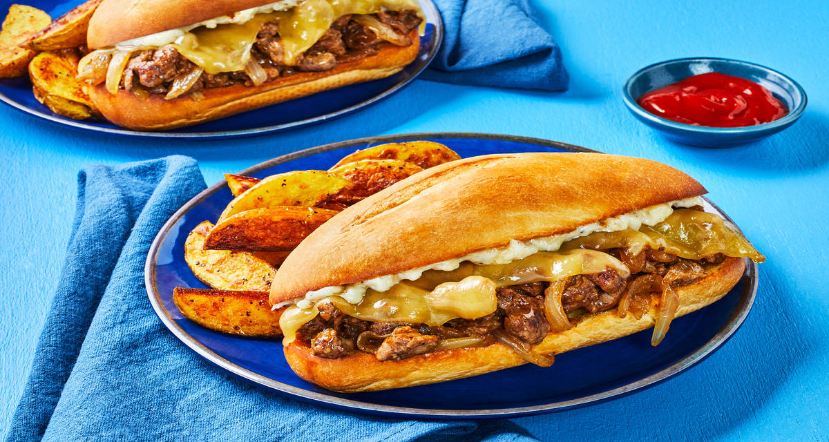 Cheesy Steak Caramelized Onion Sandos Recipe HelloFresh