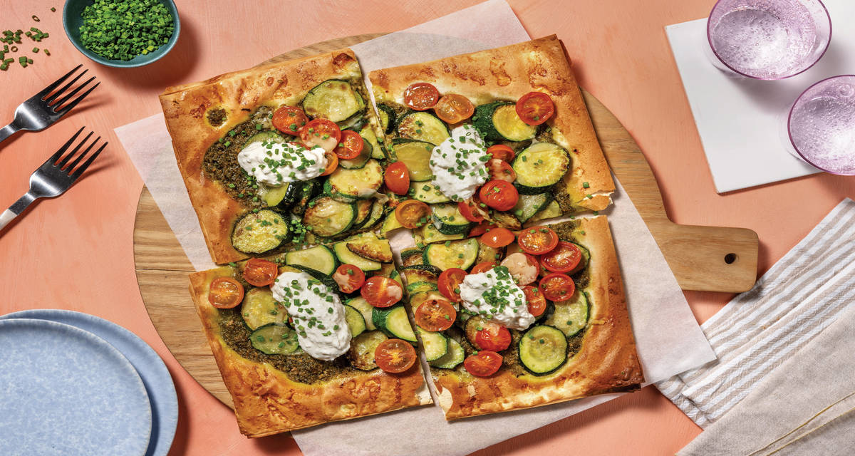 Roast Cherry Tomato Zucchini Tart Recipe HelloFresh