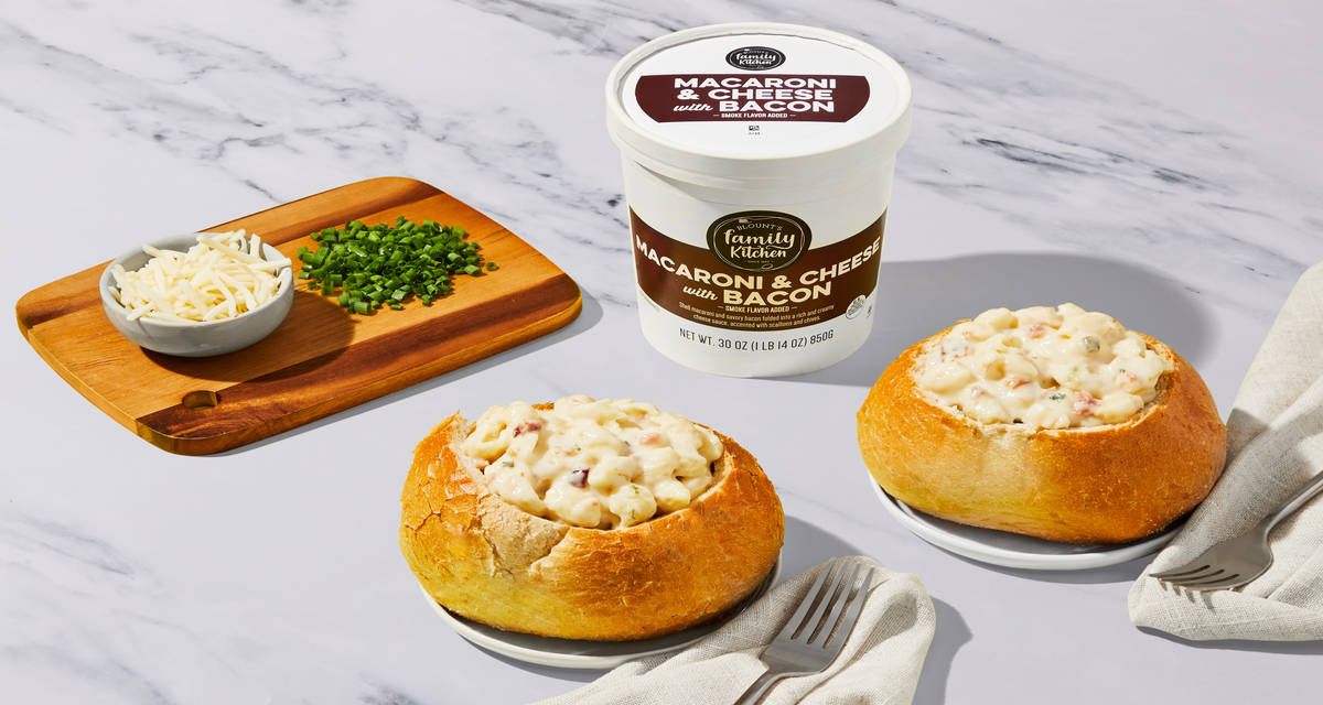 Bacon Mac in a Bread Bowl This mac will bowl you over. | 2 Servings