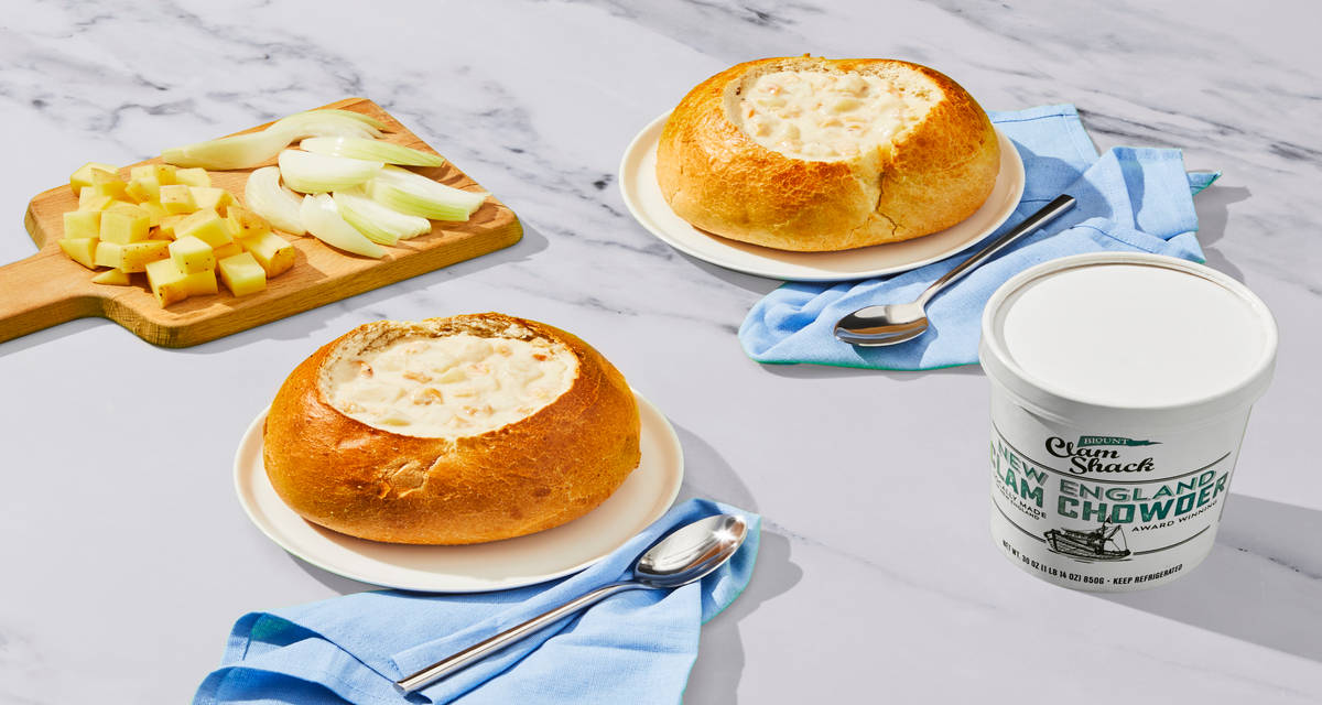 New England Clam Chowder in a Bread Bowl Shell yeah! | 2-3 Servings