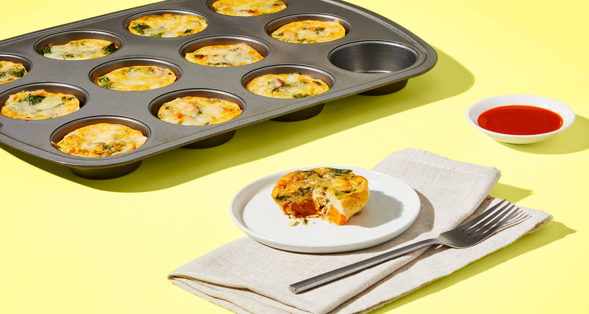 Make Ahead Breakfast Harvest Egg Bites 3x the delicious servings!