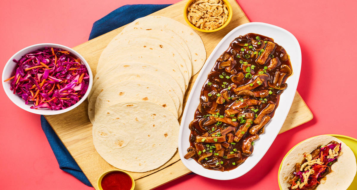 Slow Cooker Moo Shu-Style Pork Tacos 2x the delicious servings!