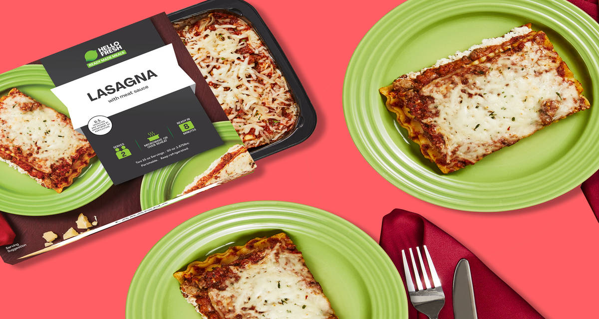 Lasagna with Meat Sauce - Ready to Heat with Beef And Italian Pork Sausage in a Rustic Tomato Sauce