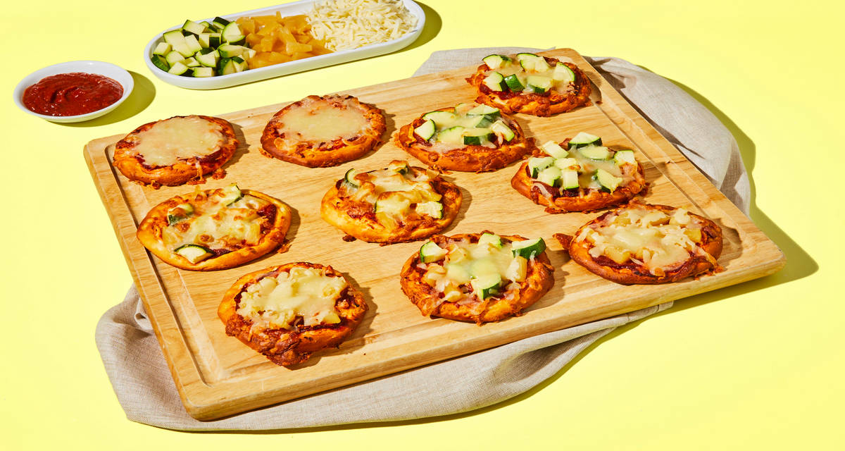 Mini Pineapple & Zucchini Pizzas  Pie’s the limit! | 3-4 Servings