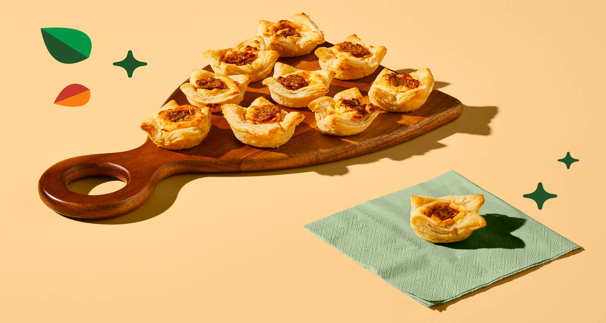 Caramelized Onion & Feta Pastry Bites Delight in every bite. | 4 Servings