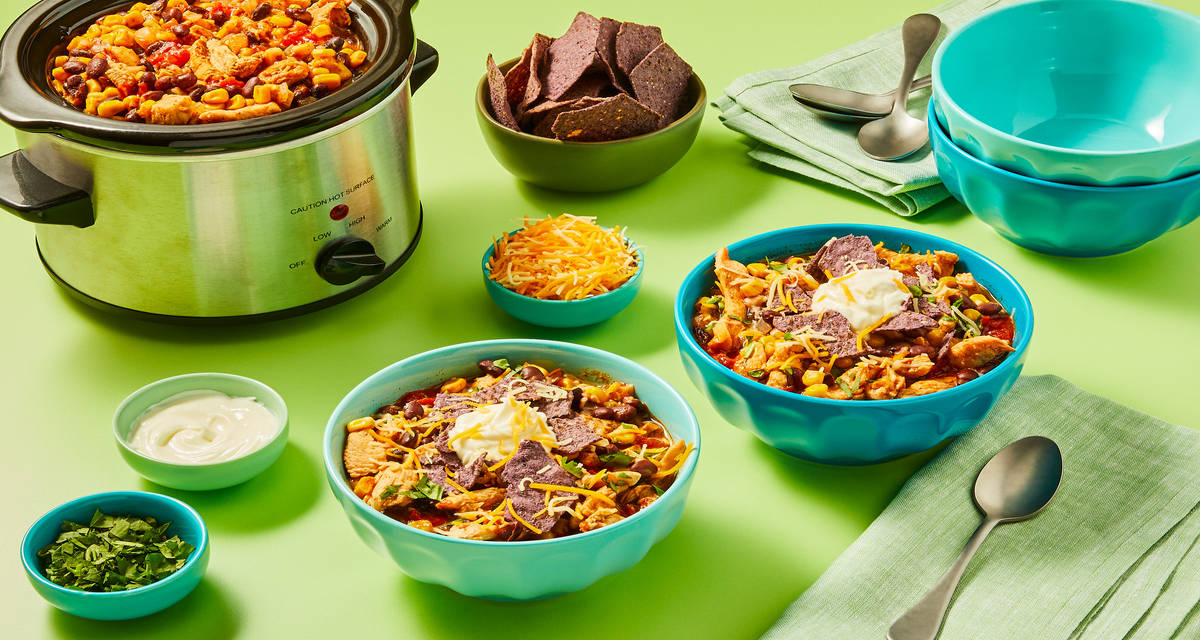 Slow Cooker Chicken Tortilla Soup 2x the delicious servings!