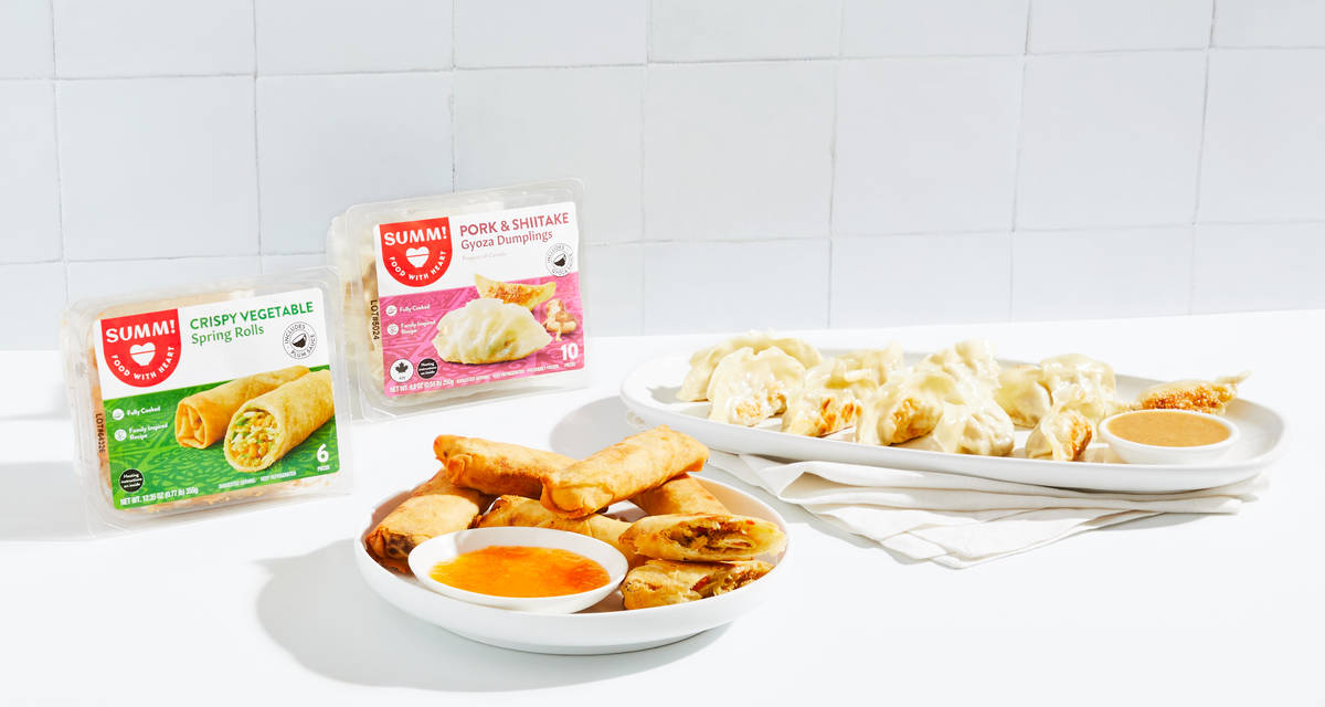 Pork Dumplings & Vegetable Spring Rolls 4-6 Servings | with gyoza sauce & sweet plum sauce