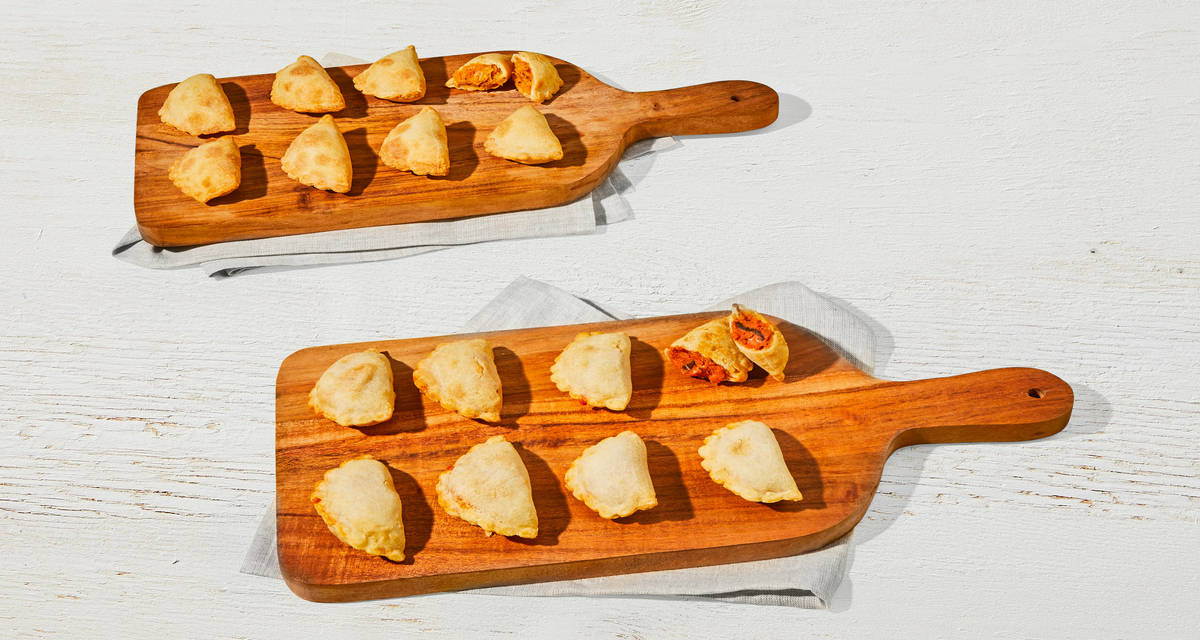 Pizza & Chicken Empanadas Two flavors, because más is better! | 4-6 Servings