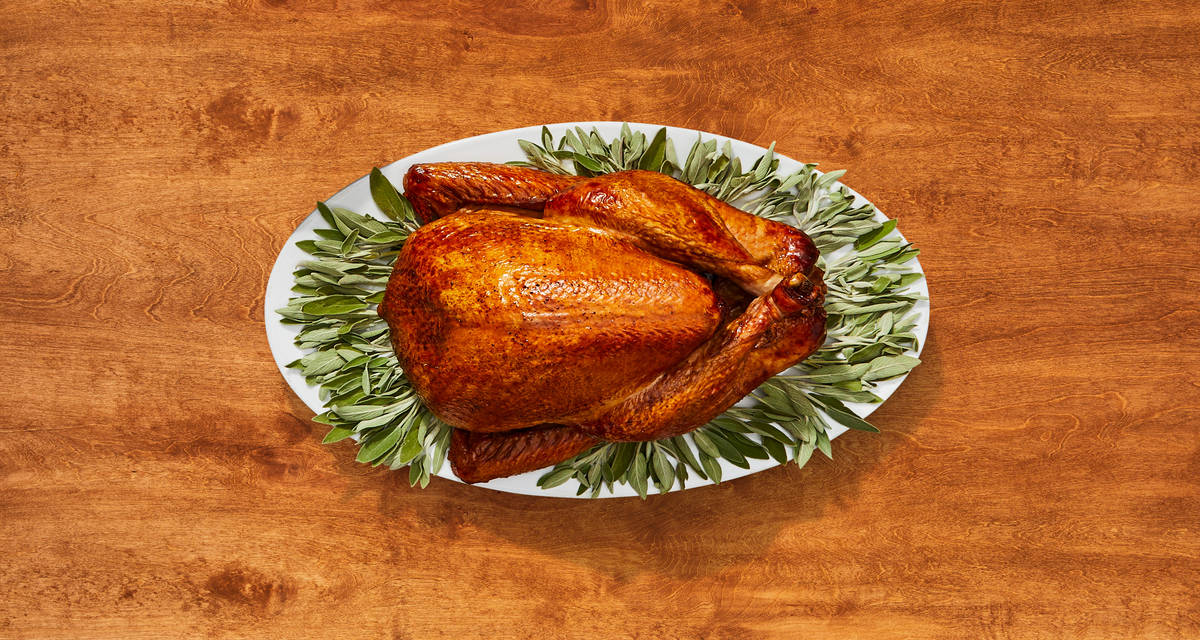 Roast Turkey with a Garlic Herb Butter Rub