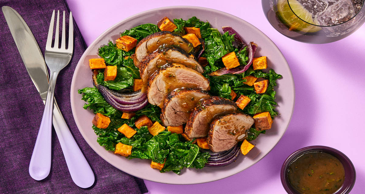 Rosemary Fig Chicken with Kale & Sweet Potato Jumble