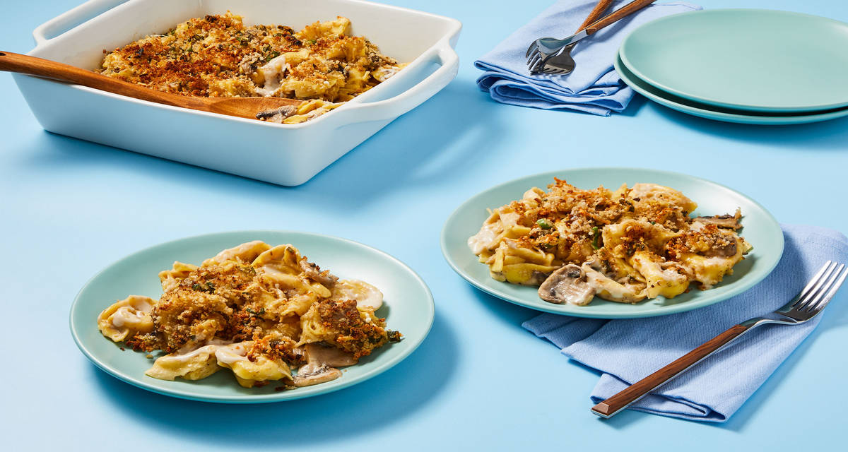 Truffled Triple Cheese Tortelloni Bake 2x the delicious servings!