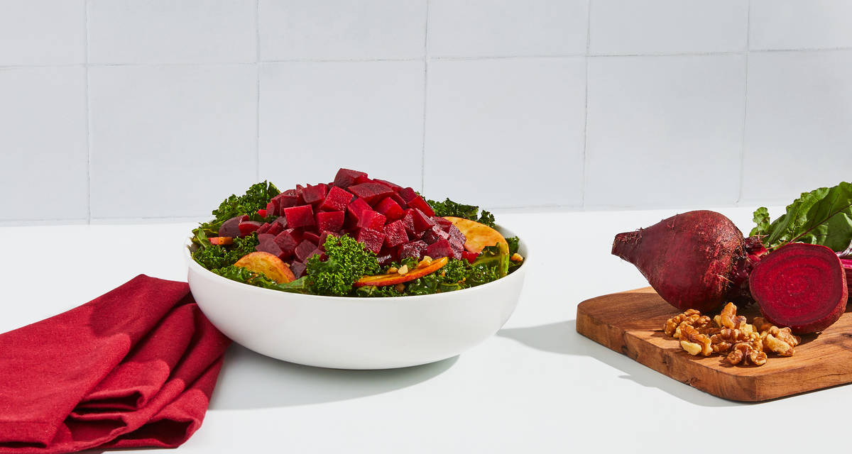 Roasted Beet, Apple & Kale Salad  2-4 Servings | walnuts, balsamic vinaigrette