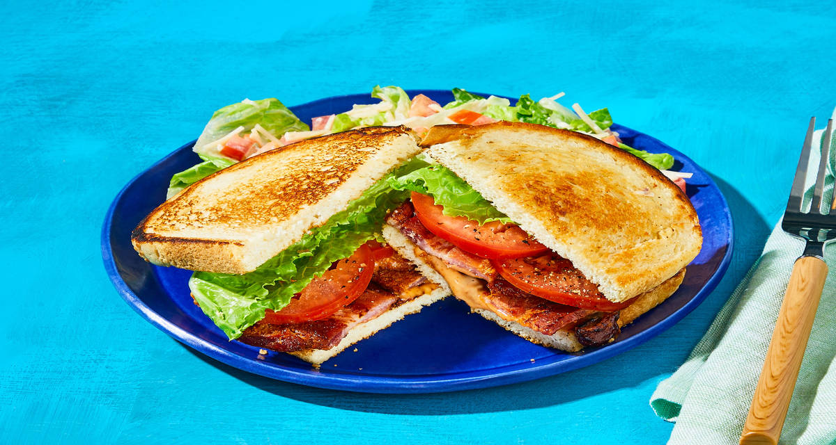 Diner-Style BLT Sandwiches with Parmesan-Ranch Tossed Salad