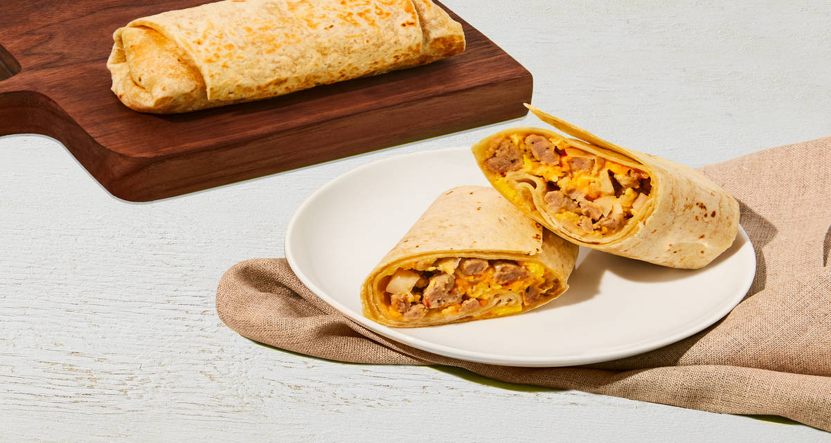 Sausage, Egg & Cheese Burritos Stuffed with goodness. | 2 Servings