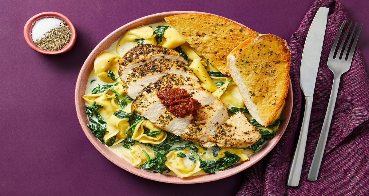 Tortelloni with Sun-Dried Tomato Chicken Elevated Dinners, Impressively Easy